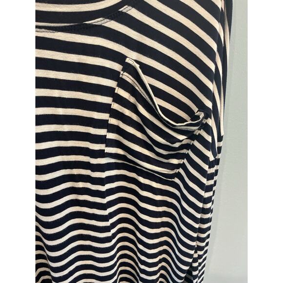 Maison Du Soir Edith Top Size Small Navy Blue Striped Sleepwear Sleep Leisure - Picture 6 of 8